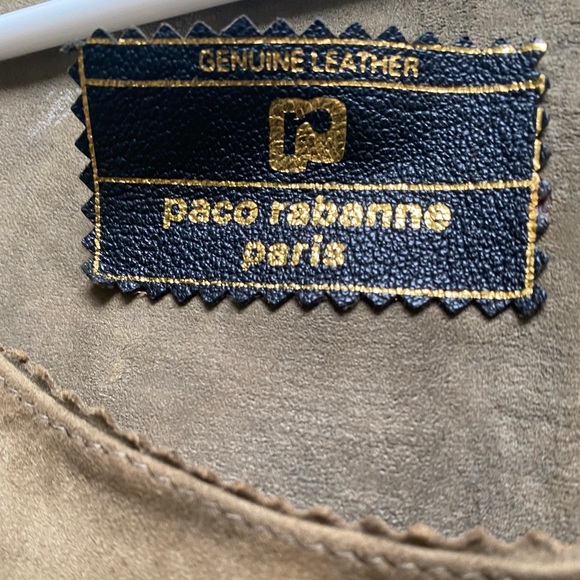 Vintage Paco Rabanne Paris soft suede top - Picture 3 of 3